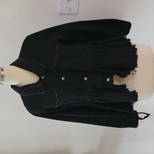 FREE PEOPLE NEVER WORN DENIM JACKET - fits more like a large.